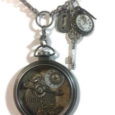 Journey – Altered Art Necklace